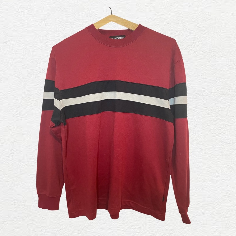 🆕 Y2K Red Striped Long Sleeve Shirt